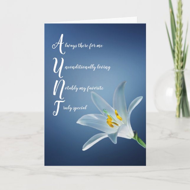 Tarjeta del Día de la Madre de la tía Floral (Anverso)