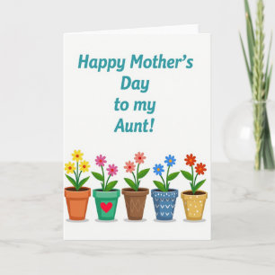 Tarjeta del Día de la Madre de la Tía Floral