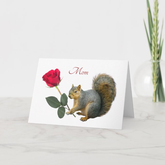Tarjeta del Día de la Madre de las Rosas Rojas (Anverso)