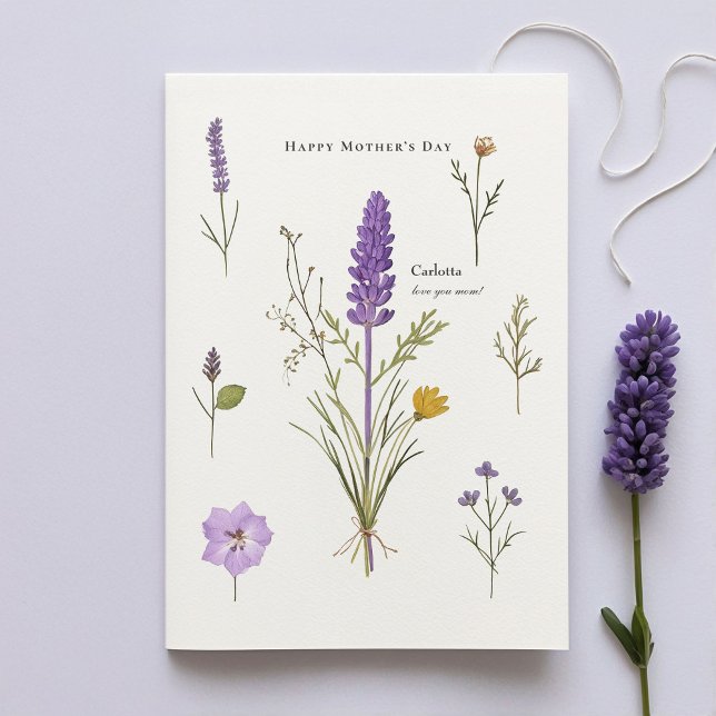 Tarjeta del día de la madre de Lavender para mensa (Subido por el creador)