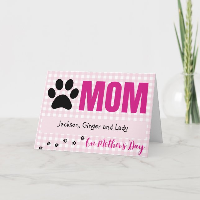 Tarjeta del Día de la Madre de los Mascotas (Anverso)