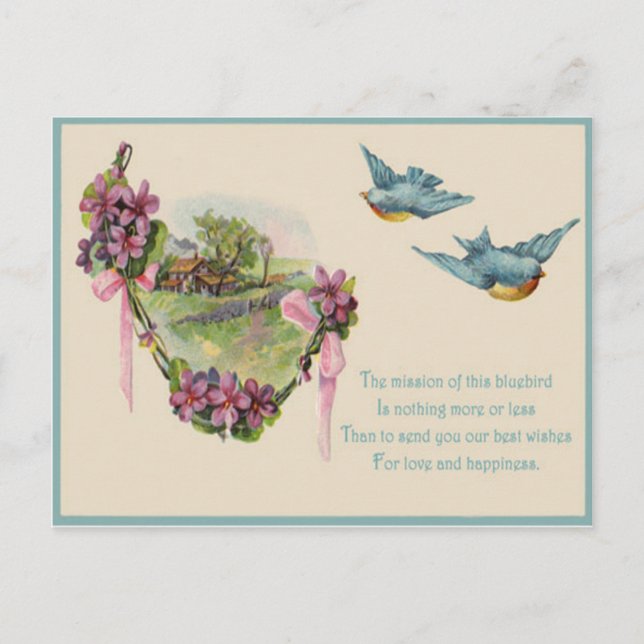 Tarjeta del Día de la Madre de los Pajarillos de l (Anverso)