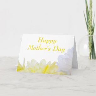 Tarjeta del Día de la Madre de los Petales Blanco 