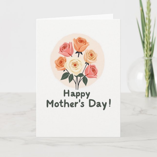 Tarjeta del Día de la Madre de Melocotón (Anverso)
