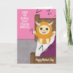 Tarjeta del Día de la Madre de Monstruo Robando Su