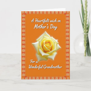 Tarjeta del Día de la Madre de Naranja Dulce