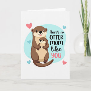 Tarjeta del Día de la Madre de Nutria Dulce