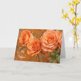Tarjeta del Día de la Madre de Orange Roses Art