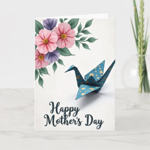 Tarjeta del Día de la Madre de Origami Floral