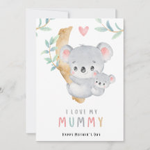 Tarjeta del día de la madre de osa mama linda | ad