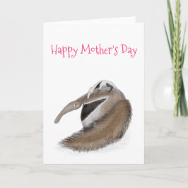 Tarjeta del Día de la Madre de oso hormiguero lind