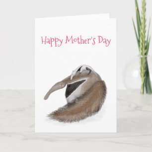 Tarjeta del Día de la Madre de oso hormiguero lind