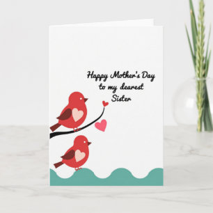 Tarjeta del Día de la Madre de Pájaros Rojos