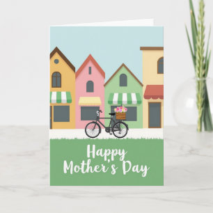 Tarjeta del Día de la Madre de Pastel Town
