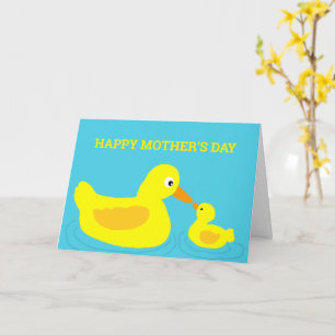 Tarjeta del día de la madre de pato lindo mamá pat