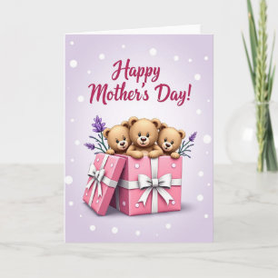 Tarjeta del Día de la Madre de Peluche Dulce