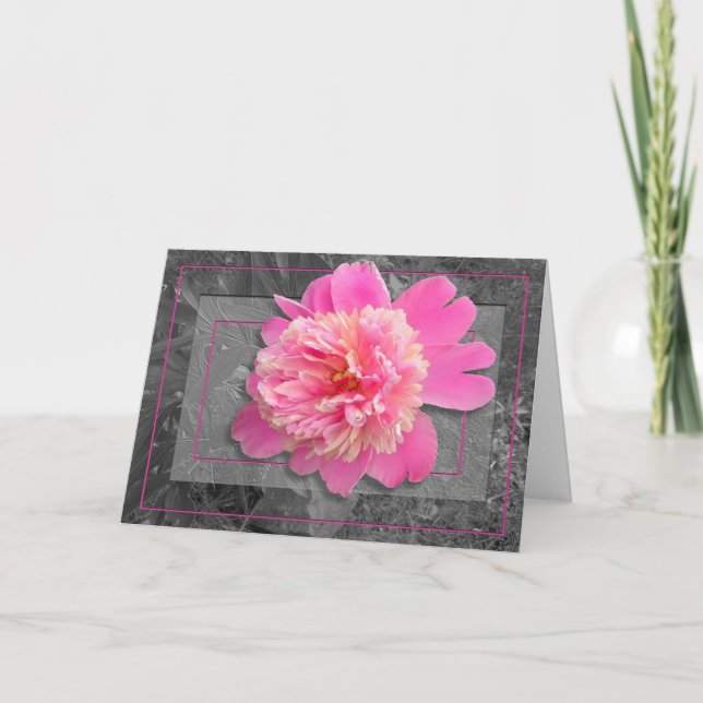 Tarjeta del Día de la Madre de Peony (Anverso)