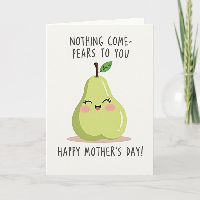 Tarjeta del Día de la Madre de Pera Dulce (Anverso)