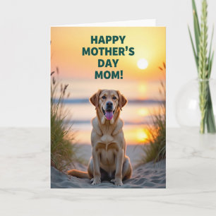 Tarjeta del Día de la Madre de Perrito Pintoresco