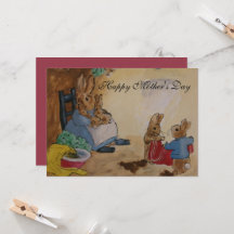 Tarjeta del Día de la Madre de Peter Rabbit