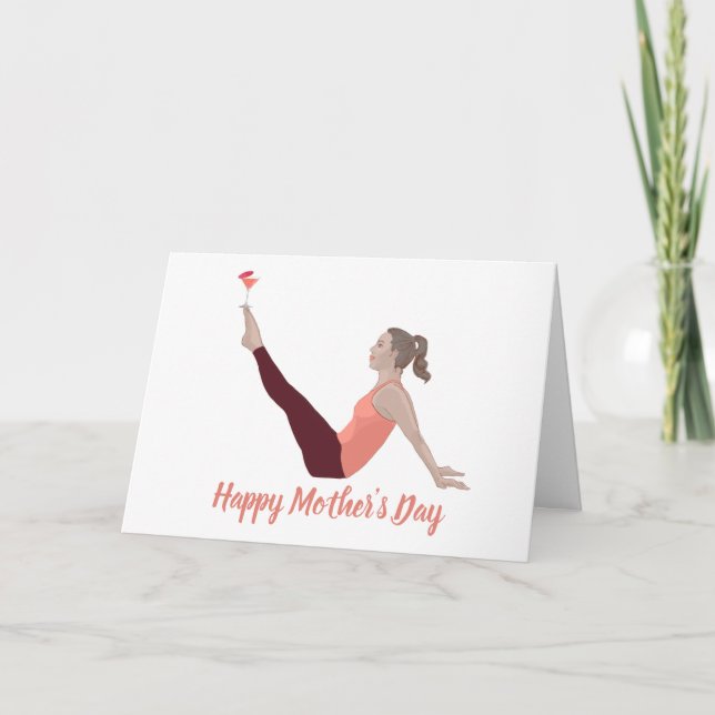 Tarjeta del Día de la Madre de Pilates (Anverso)