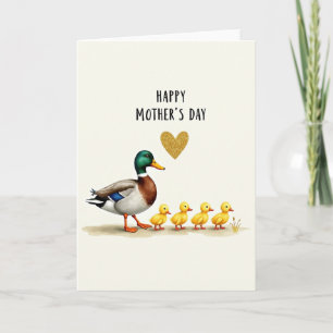 Tarjeta del Día de la Madre de Pollitas Soleadas