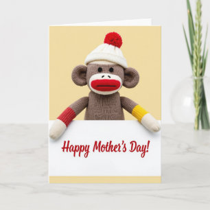 Tarjeta del Día de la Madre de Primate Tejido