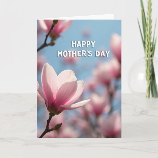 Tarjeta del Día de la Madre de primavera (Anverso)