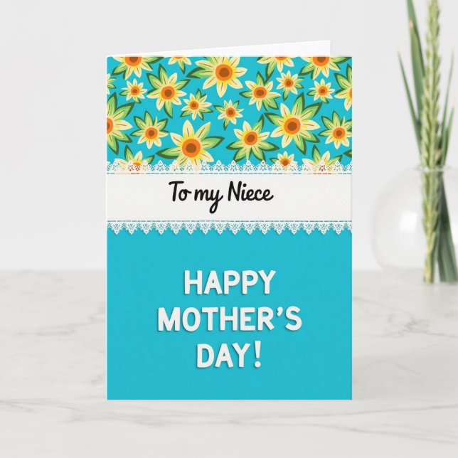 Tarjeta del Día de la Madre de primavera (Anverso)