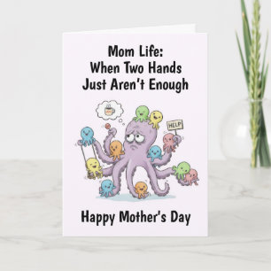 Tarjeta del Día de la Madre de Pulpo