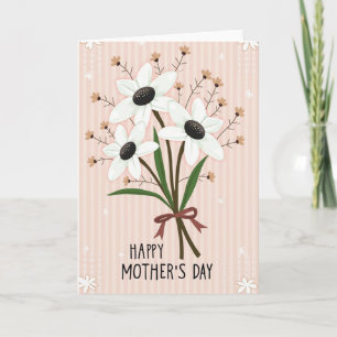 Tarjeta del Día de la Madre de Raya Floral