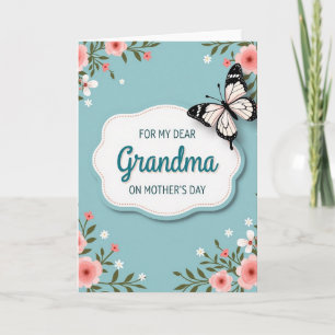 Tarjeta del Día de la Madre de Rosa Mariposa