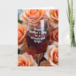 Tarjeta del Día de la Madre de Rosas Rubí Dulces