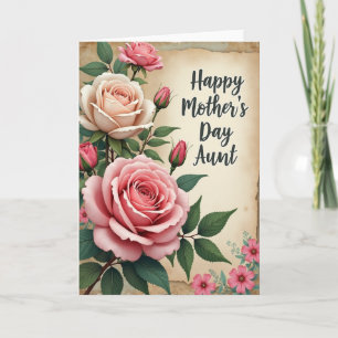 Tarjeta del Día de la Madre de Rose Design