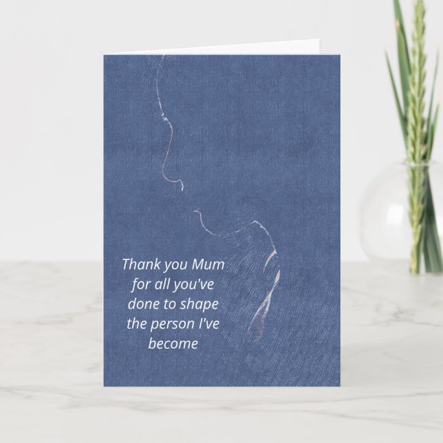 Tarjeta del Día de la Madre de Silhouette (Anverso)