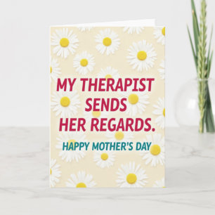 Tarjeta del Día de la Madre de Terapeuta Floral