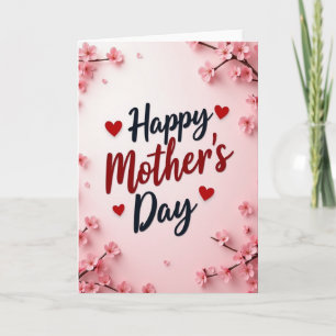 Tarjeta del Día de la Madre de terciopelo