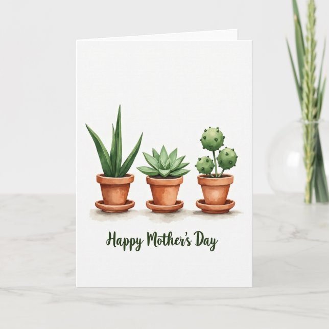Tarjeta del Día de la Madre de Terracota (Anverso)
