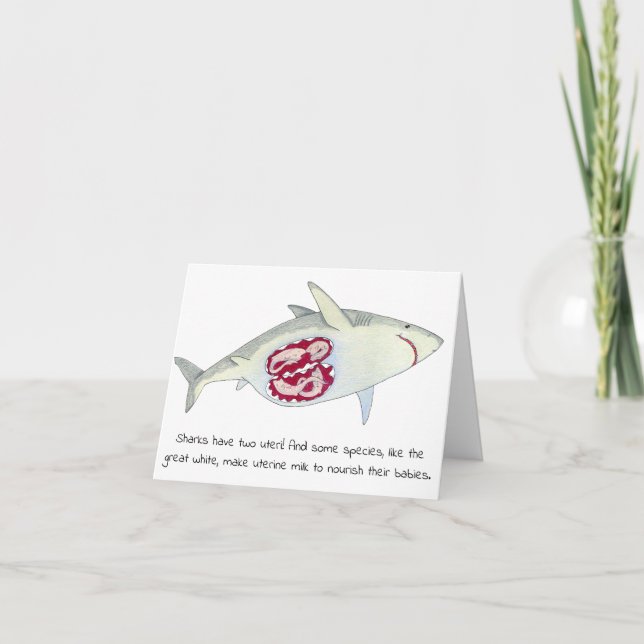 Tarjeta del Día de la Madre de Tiburón (Anverso)