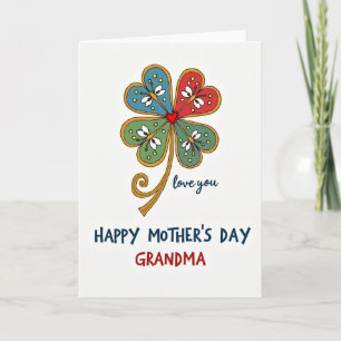 Tarjeta del Día de la Madre de Trébol de la Suerte