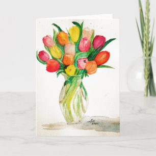 Tarjeta del Día de la Madre de Tulipanes