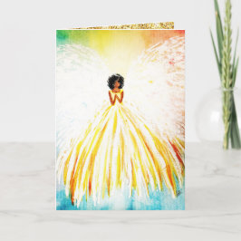 Tarjeta del día de la madre de un ángel brillante