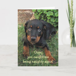 Tarjeta del Día de la Madre de una chica traviesa