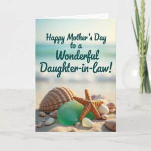 Tarjeta del Día de la Madre de Vidrio Esmeralda