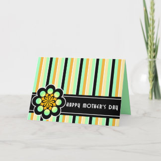 Tarjeta del Día de la Madre Deco Retro