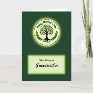 Tarjeta del Día de la Madre del Árbol Brillante