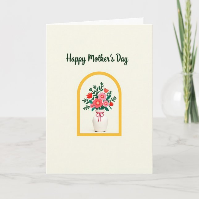 Tarjeta del Día de la Madre del Arco Dorado (Anverso)