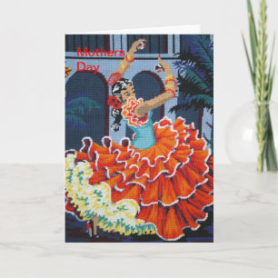 Tarjeta del día de la madre del bailarín del