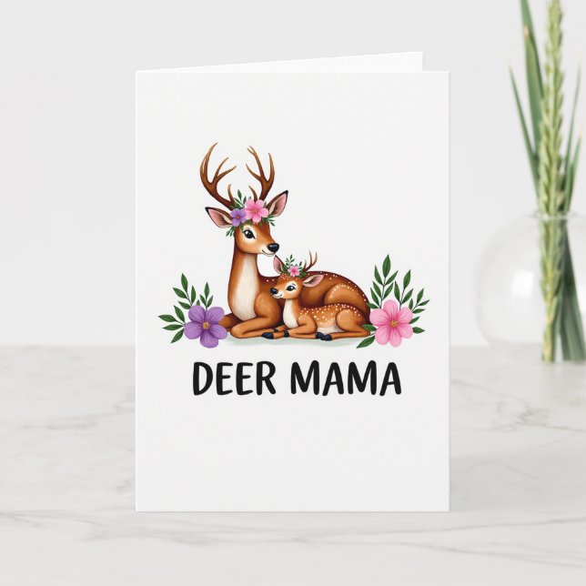 Tarjeta del Día de la Madre del bosque (Anverso)