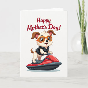 Tarjeta del Día de la Madre del Cachorro Manchado